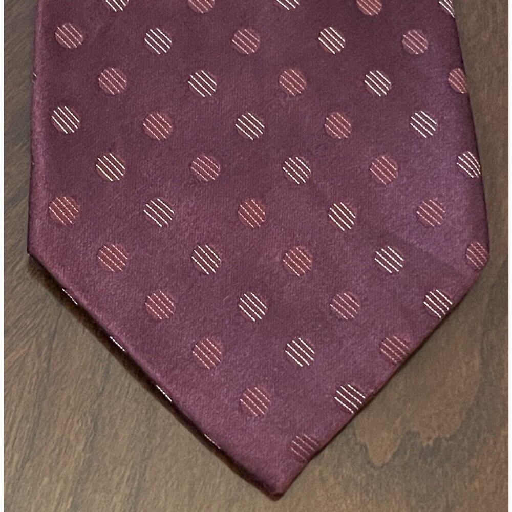 ML Material London Burgundy 100% Silk Men’s Neck Tie Made In China